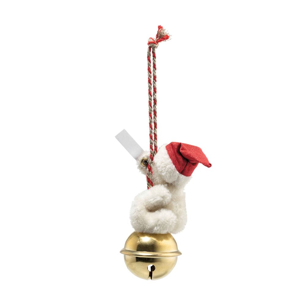 Teddy Bear Ornament on Christmas Bell - Image 3