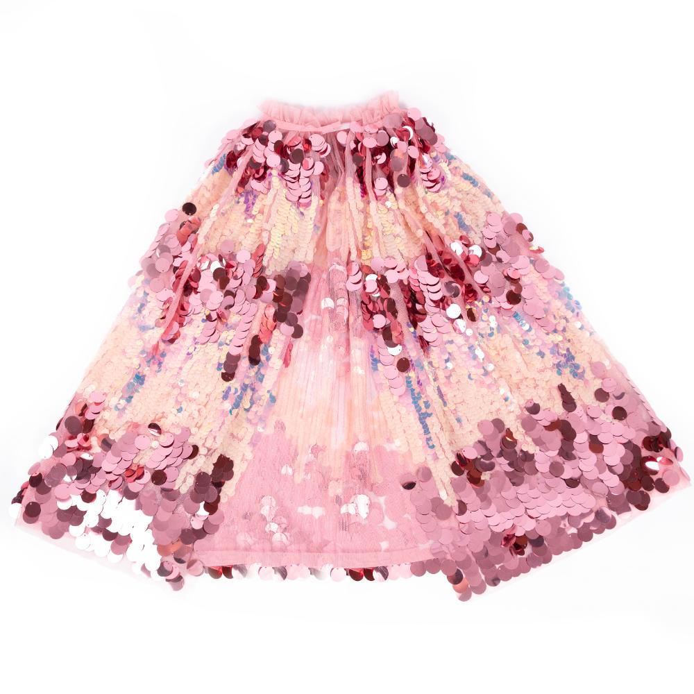 The 5th Avenue Pink Pailette Cape - Size 4-6 Years