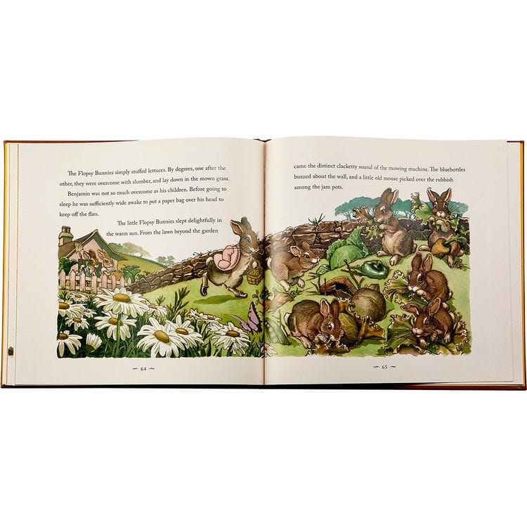 "The Classic Tale of Peter Rabbit" Book in Tan Bonded Leather - Image 4