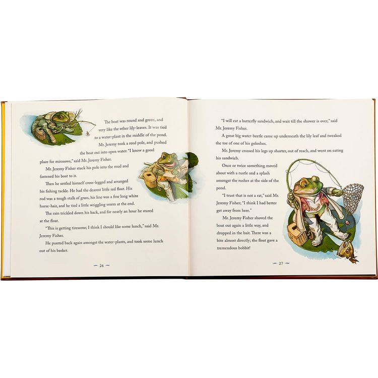 "The Classic Tale of Peter Rabbit" Book in Tan Bonded Leather - Image 6