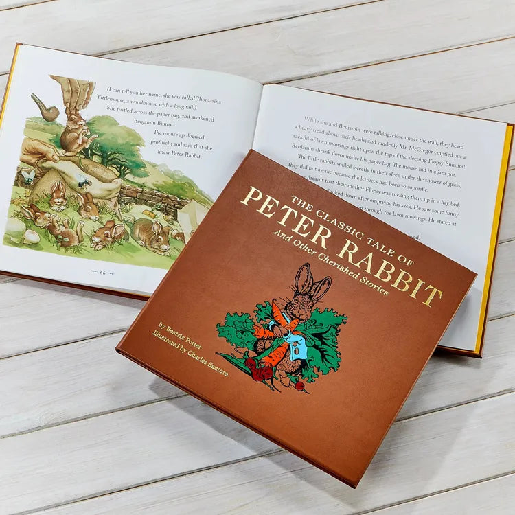 Alternative view of "The Classic Tale of Peter Rabbit" Book in Tan Bonded Leather
