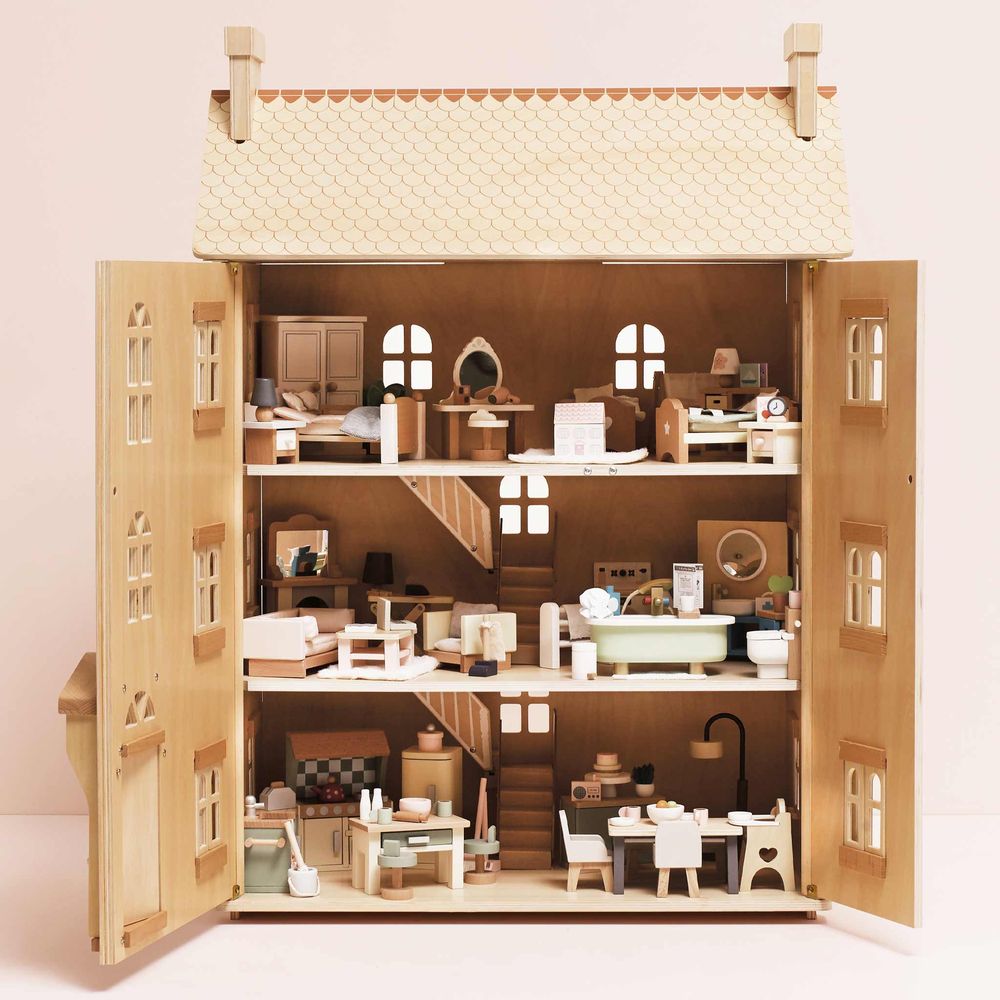 The Grand Natural Wood Doll House - Image 5
