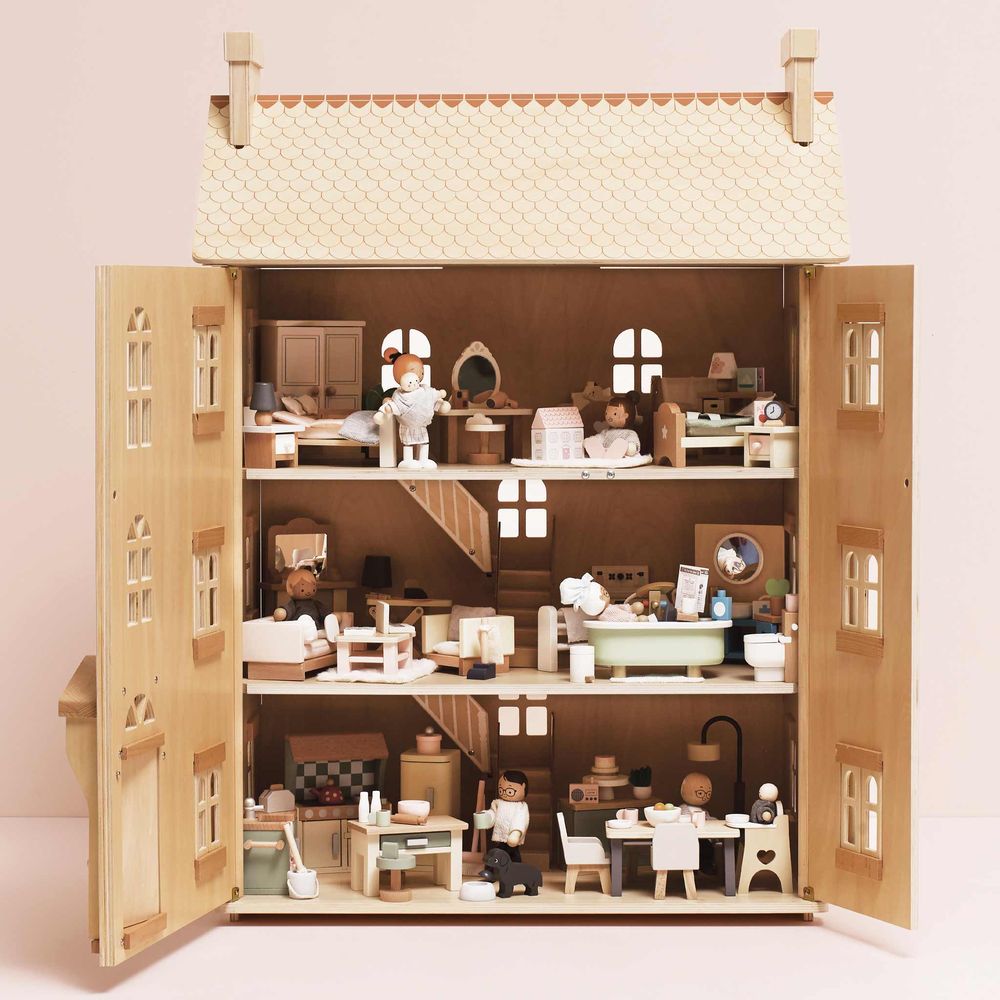 The Grand Natural Wood Doll House - Image 6