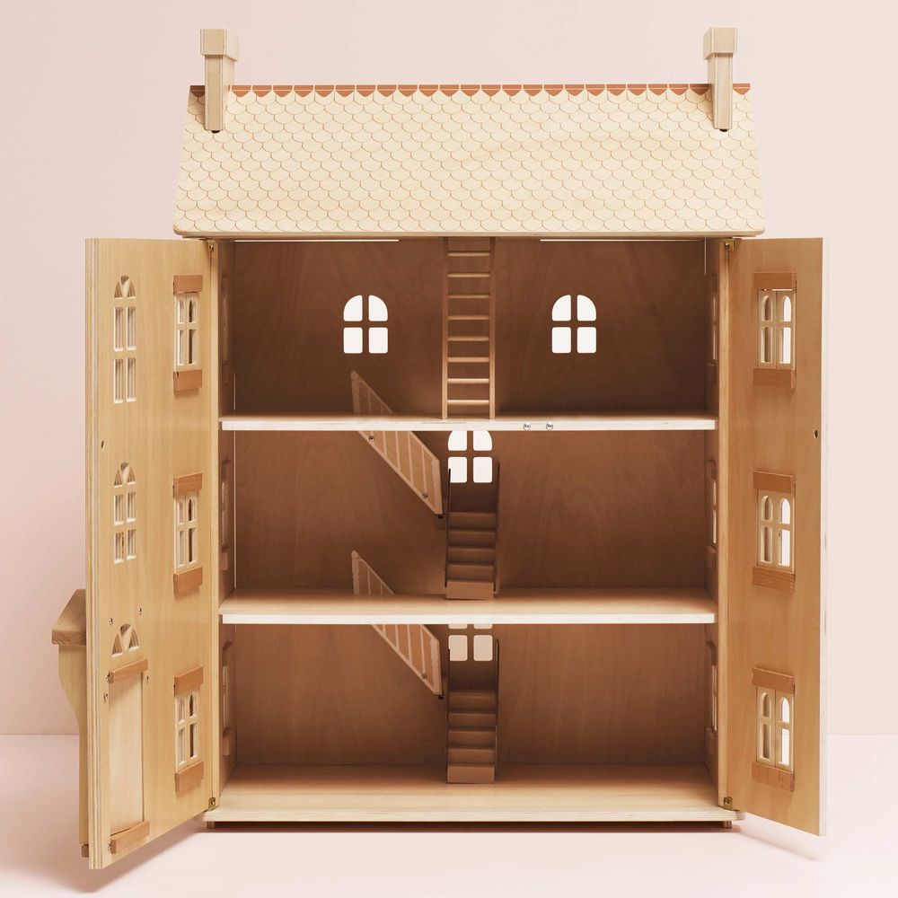 The Grand Natural Wood Doll House - Image 10