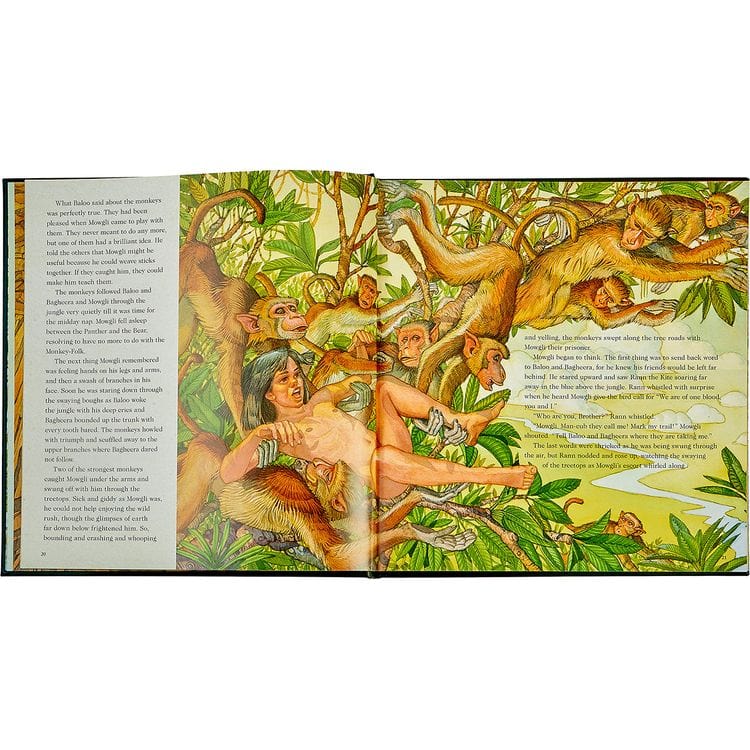 Alternative view of "The Jungle Book" in Green Bonded Leather