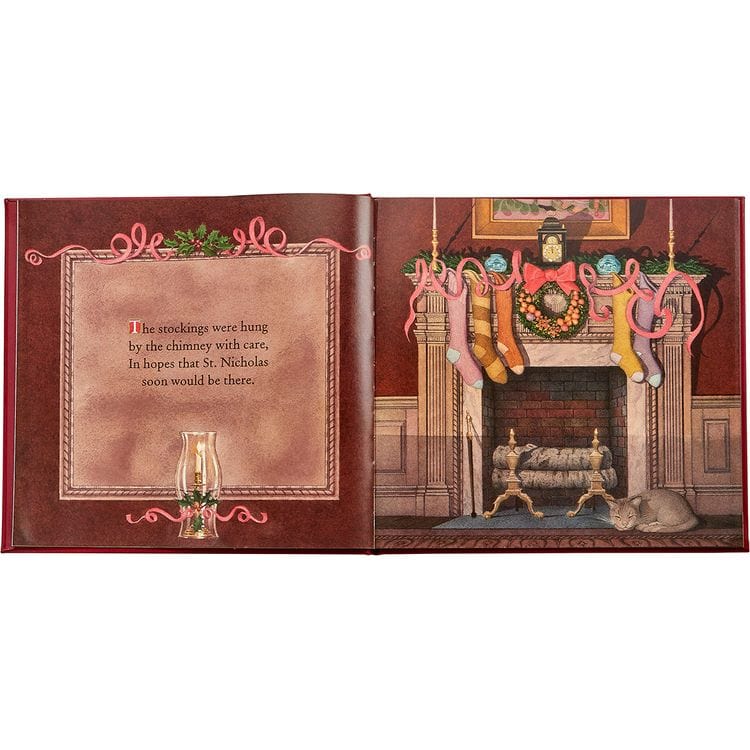 Alternative view of "The Night Before Christmas" Book in Red Bonded Leather
