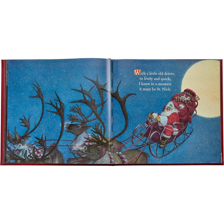"The Night Before Christmas" Book in Red Bonded Leather - Image 3