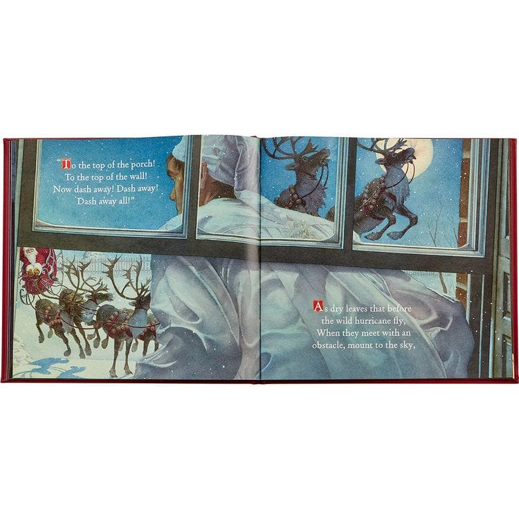 "The Night Before Christmas" Book in Red Bonded Leather - Image 4
