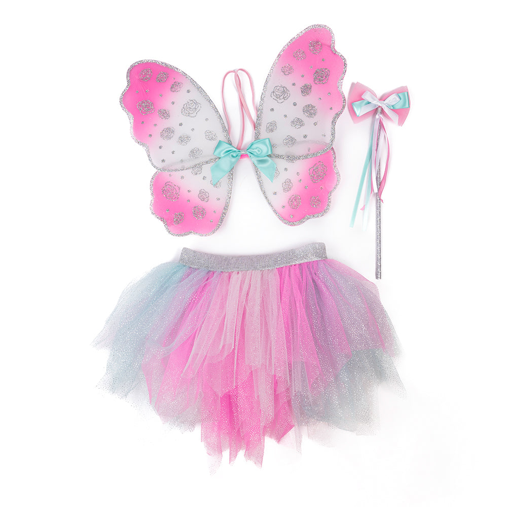 Think Mint Pink Skirt, Wings, & Wand - Size 4-6 Years