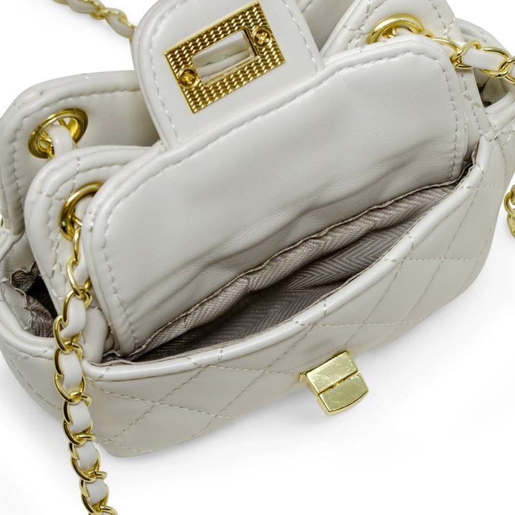 Alternative view of Tiny Quilted Treasure Purse - White