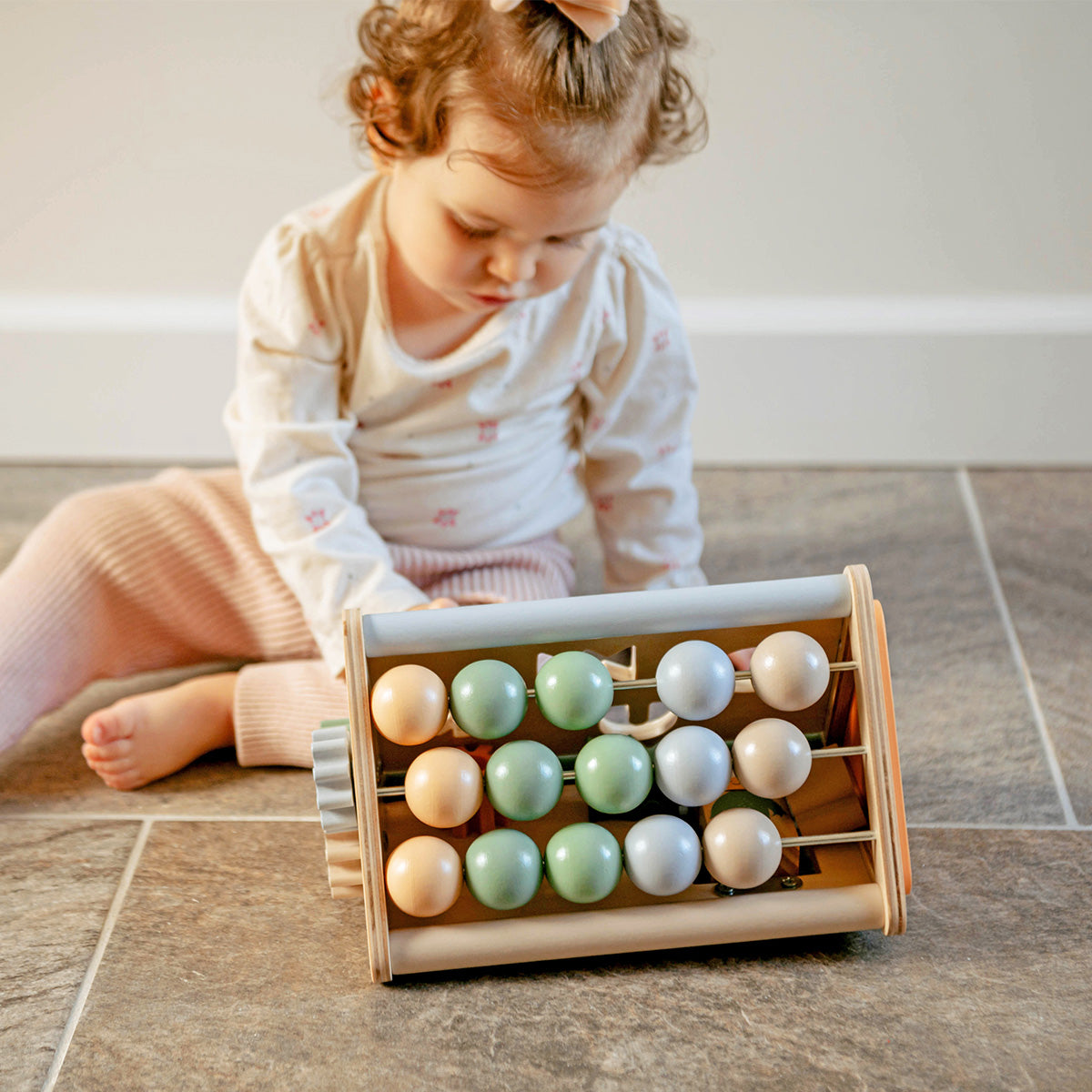 Alternative view of Tiny Triangle Wood Activity Toy