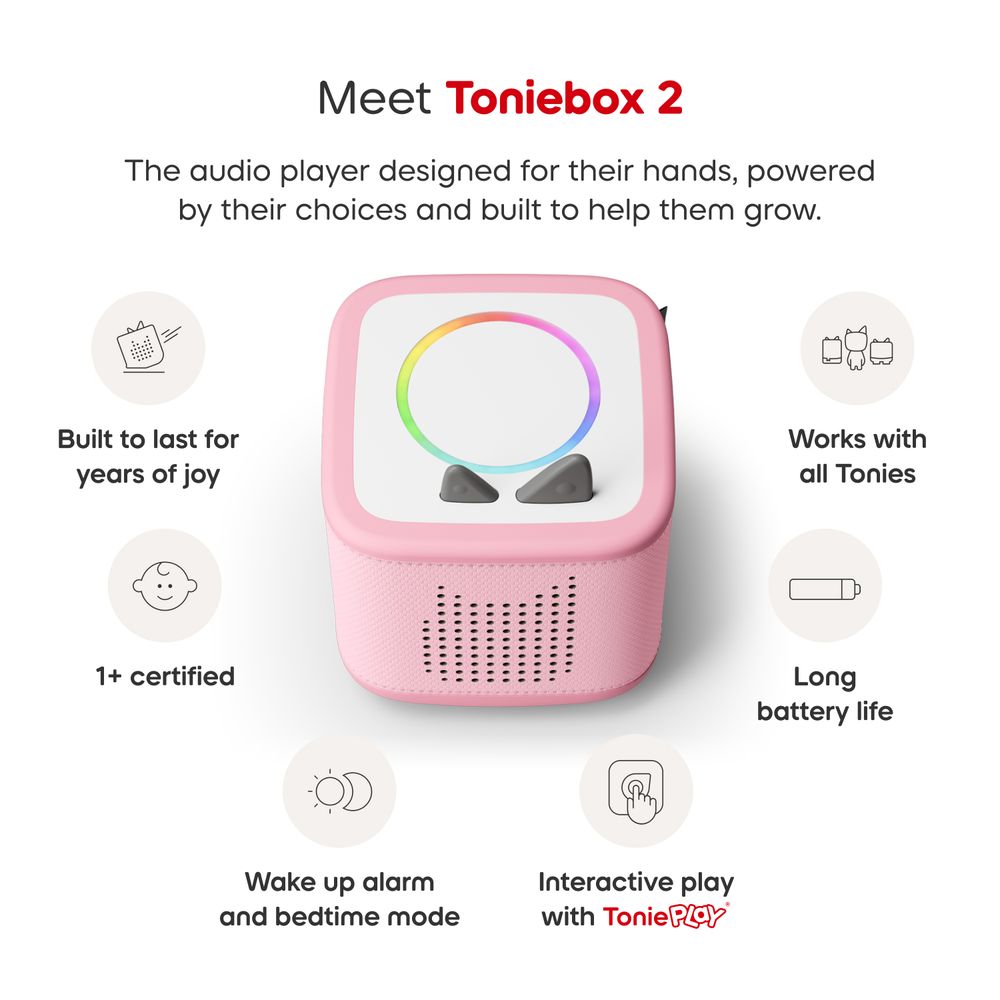 Tonies Disney Winnie the Pooh Toniebox 2 Play Set - Cloud Pink - Image 4