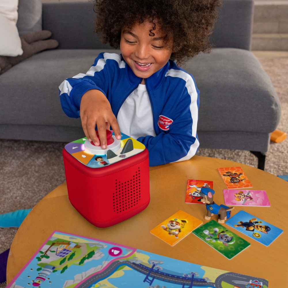 Alternative view of Tonies PAW Patrol Toniebox 2 Bundle with Tonieplay Game, Sleeve and 4 Tonies - Sunset Red