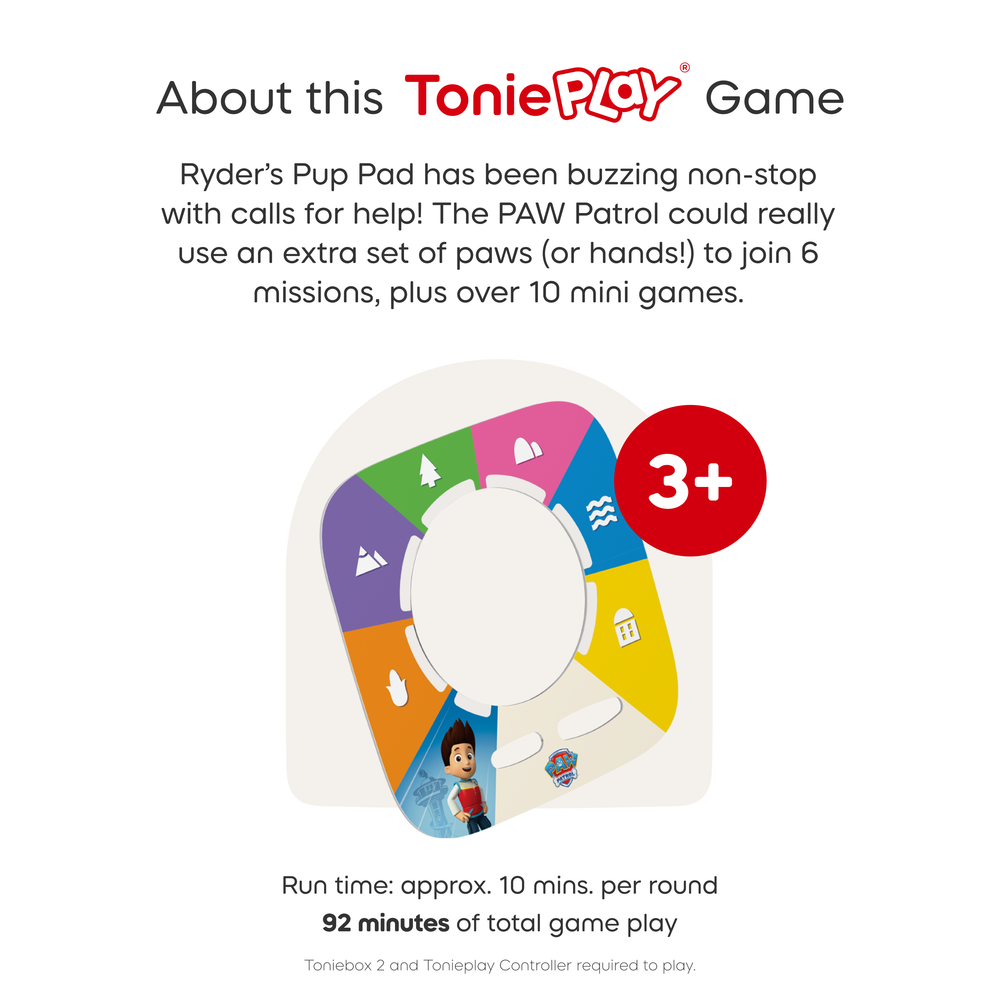 Tonies PAW Patrol Toniebox 2 Bundle with Tonieplay Game, Sleeve and 4 Tonies - Sunset Red - Image 5