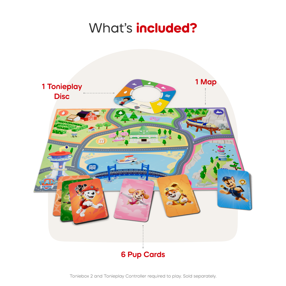 Tonies PAW Patrol Toniebox 2 Bundle with Tonieplay Game, Sleeve and 4 Tonies - Sunset Red - Image 6
