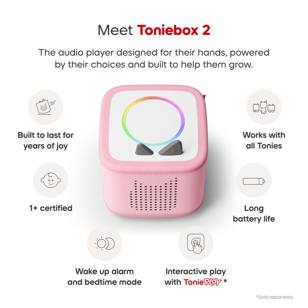 Tonies Playtime Puppy Toniebox 2 Starter Set - Cloud Pink - Image 4