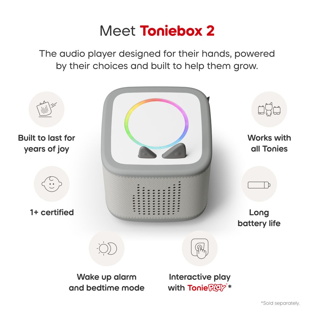 Tonies Playtime Puppy Toniebox 2 Starter Set - Moon Gray - Image 4
