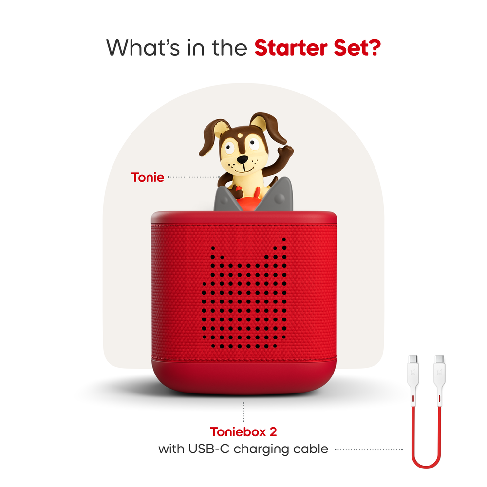 Tonies Playtime Puppy Toniebox 2 Starter Set - Sunset Red - Image 3