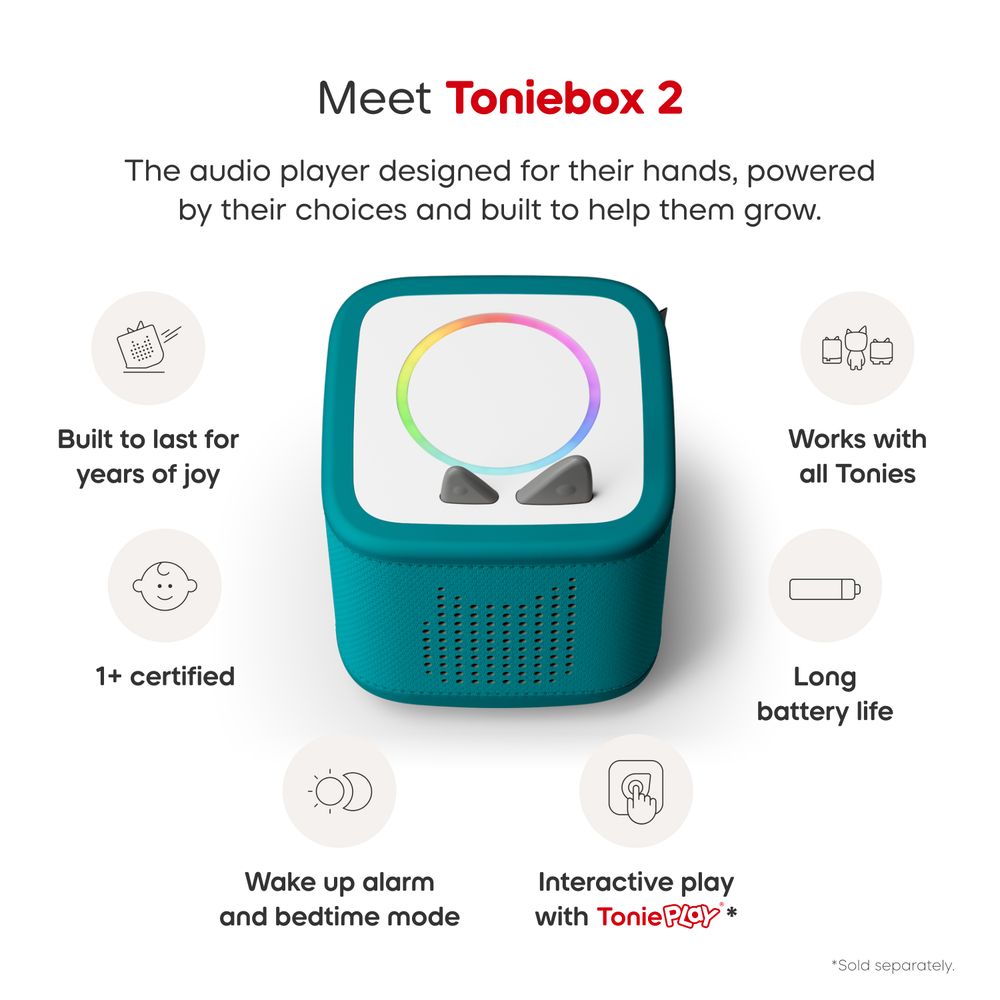 Tonies Playtime Puppy Toniebox 2 Starter Set - Tropical Teal - Image 4