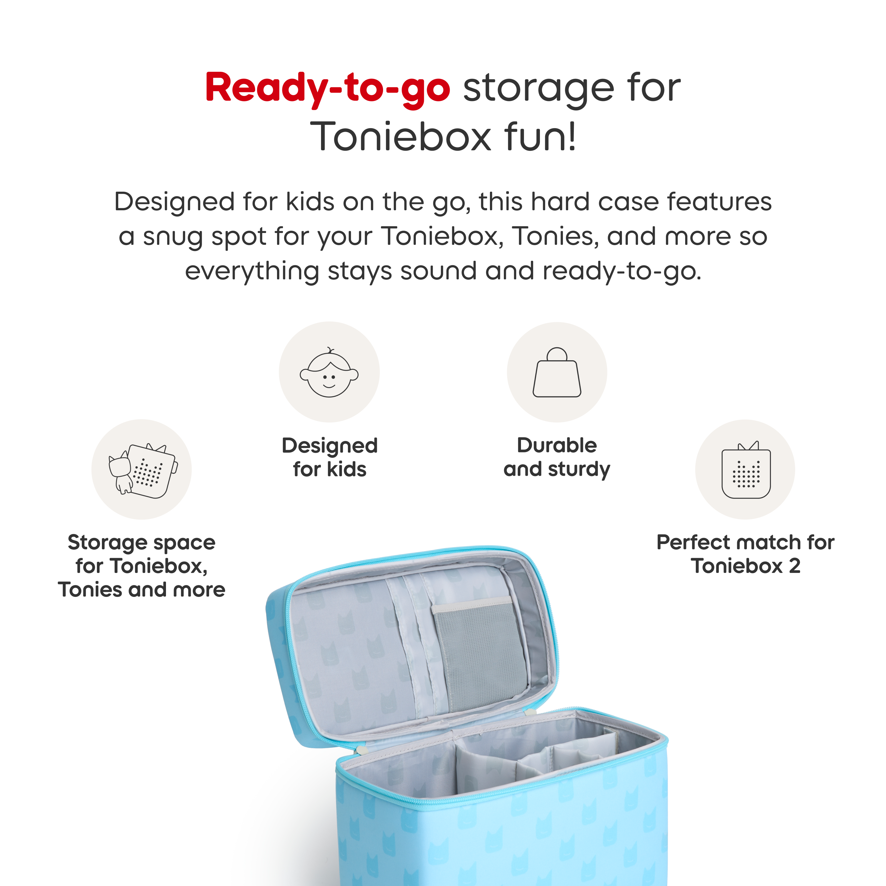 Tonies Toniebox All-in-One Carrying Case - Sky Blue - Image 4