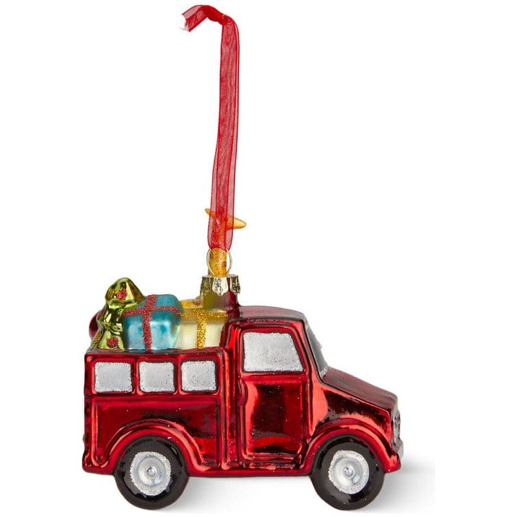 Toy Delivery Truck Glass Ornament - Image 4