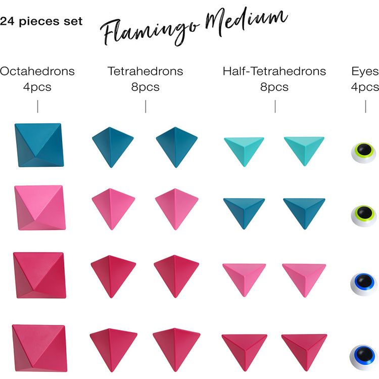 Alternative view of Trido Flamingo Medium Magnet Building Set - 24 Pieces