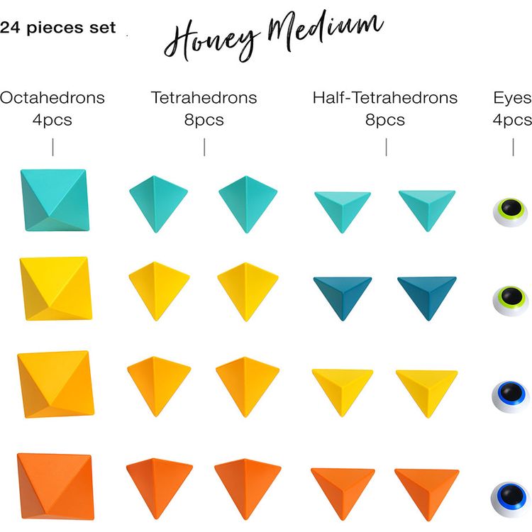 Alternative view of Trido Honey Medium Magnet Building Set - 24 Pieces