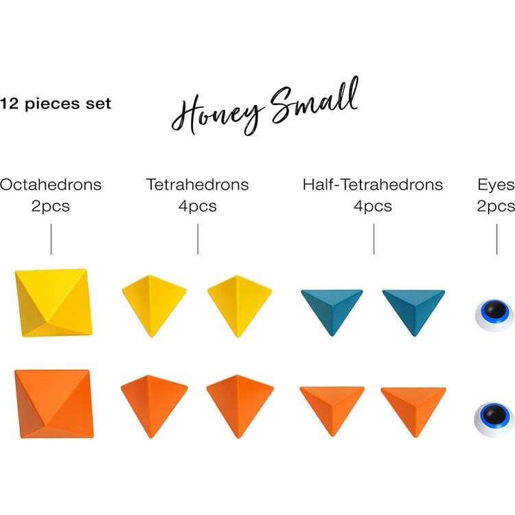 Alternative view of Trido Honey Small Magnet Building Set - 12 Pieces