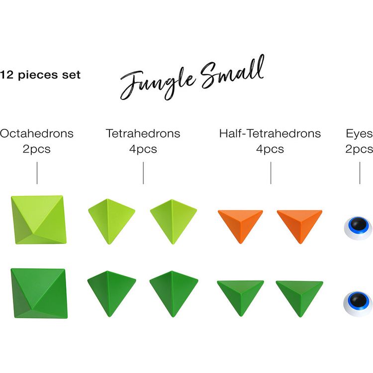 Alternative view of Trido Jungle Small Magnet Building Set - 12 Pieces