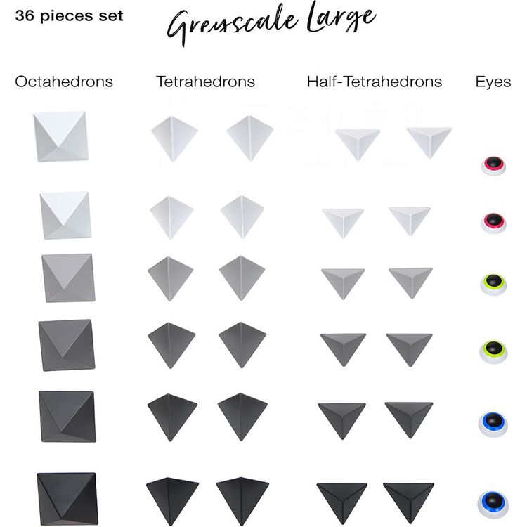 Trido Monochromatic Large Magnet Building Set - 36 Pieces - Image 3