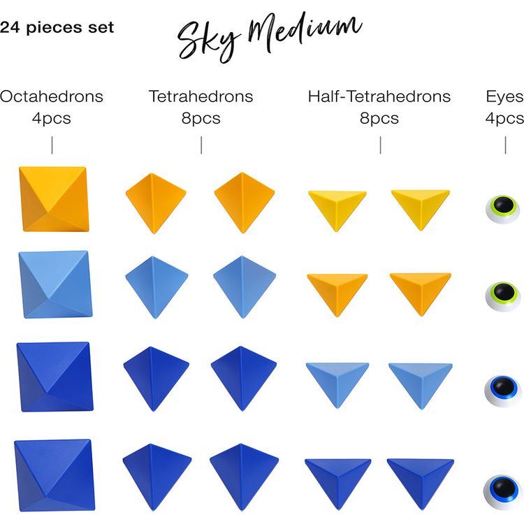 Alternative view of Trido Sky Medium Magnet Building Set -24 Pieces