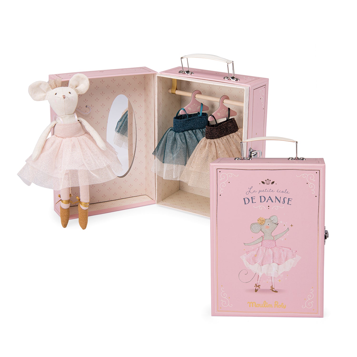 Tutus Mouse Doll with Suitcase - The Little School Of Dance