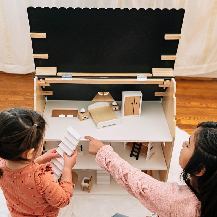 Two-story Wooden Dollhouse - Image 3