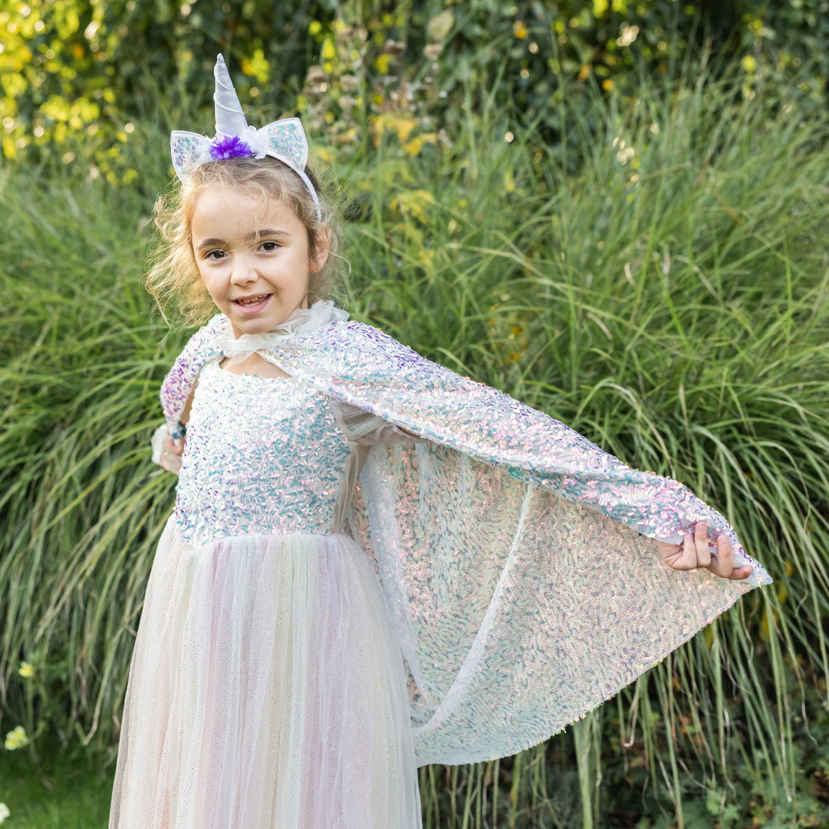 Alternative view of Unicorn Sparkle Cape and Headband - Size 4-6 Years