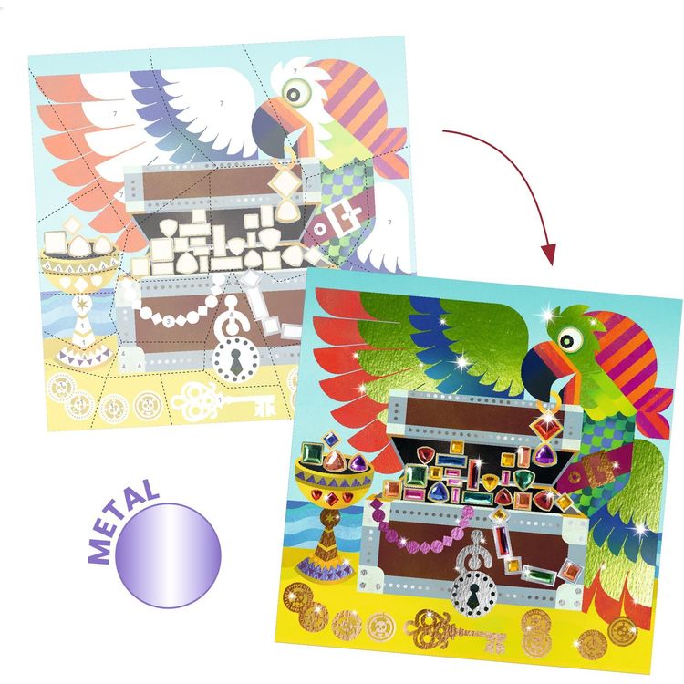 Alternative view of Up and at 'Em! Foil & Jewel Mosaic Craft Kit
