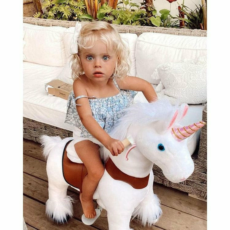 White Model U Ride-On Unicorn - 3-4 Years - Image 4