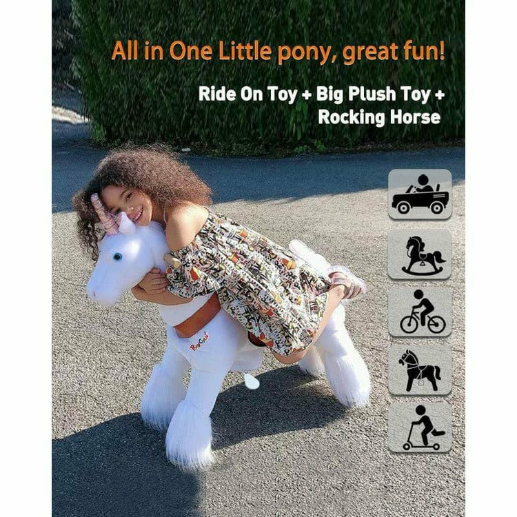 Alternative view of White Model U Ride-On Unicorn - 4-7 Years