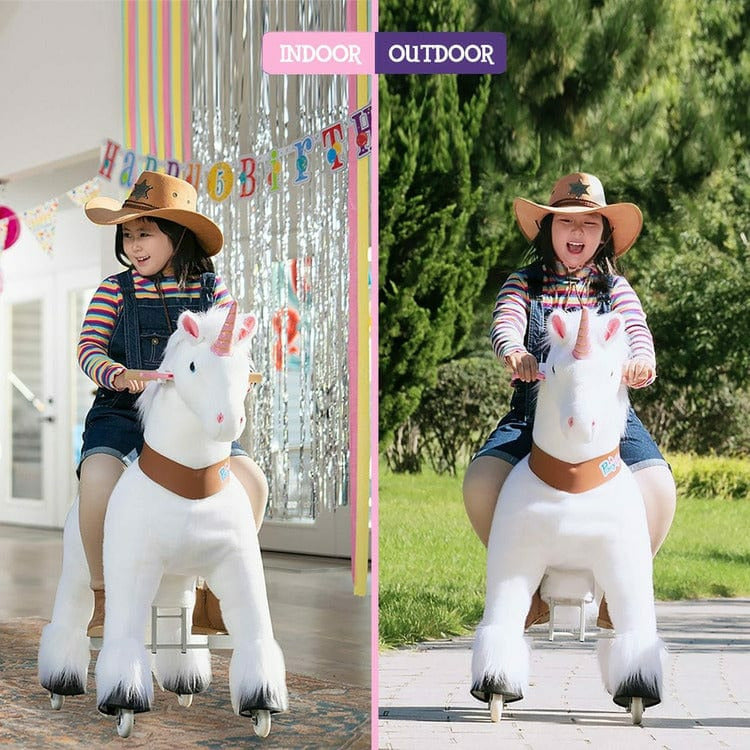 White Model U Ride-On Unicorn - 7+ Years - Image 3