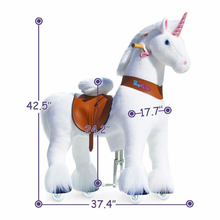 White Model U Ride-On Unicorn - 7+ Years - Image 4