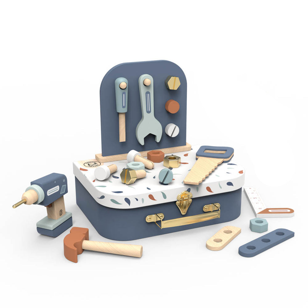 Wood Pretend Play Toolkit with Suitcase