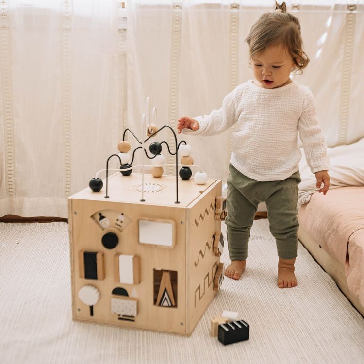 Wooden Activity Busy Box - Image 4