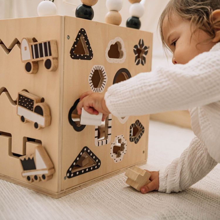 Alternative view of Wooden Activity Busy Box