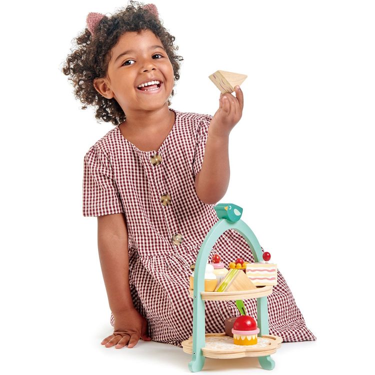 Alternative view of Wooden Birdie Afternoon Tea Stand