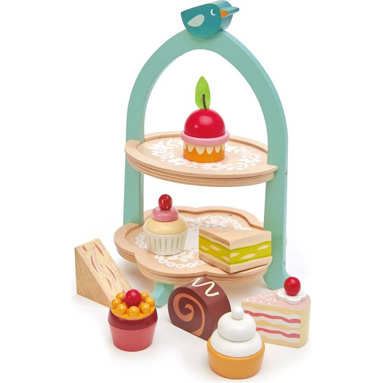 Wooden Birdie Afternoon Tea Stand - Image 4