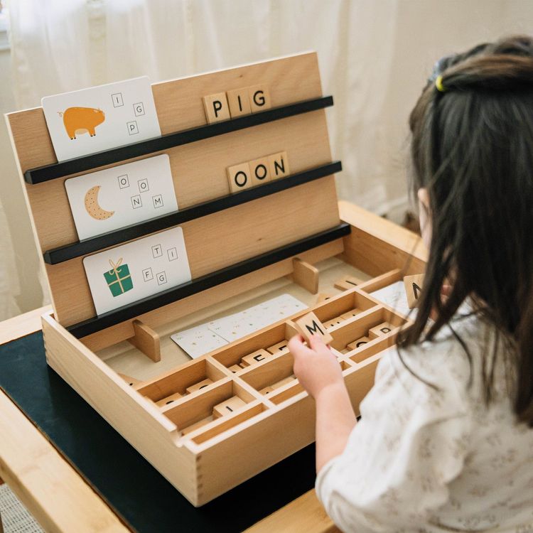 Alternative view of Wooden Compelling Spelling Activity Box