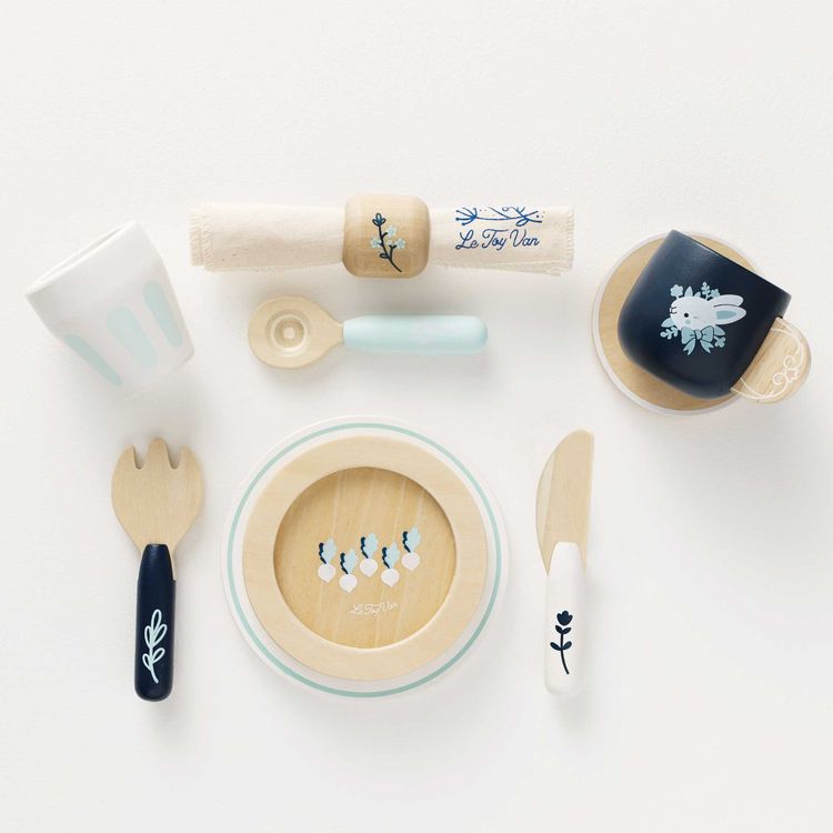 Wooden Cutlery Pretend Play Dining Set - Image 6