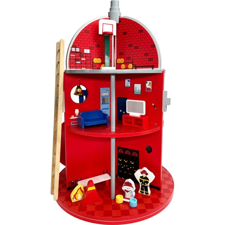 Alternative view of Wooden Fire Station Playset