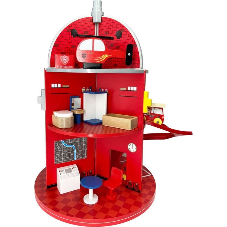 Wooden Fire Station Playset - Image 3