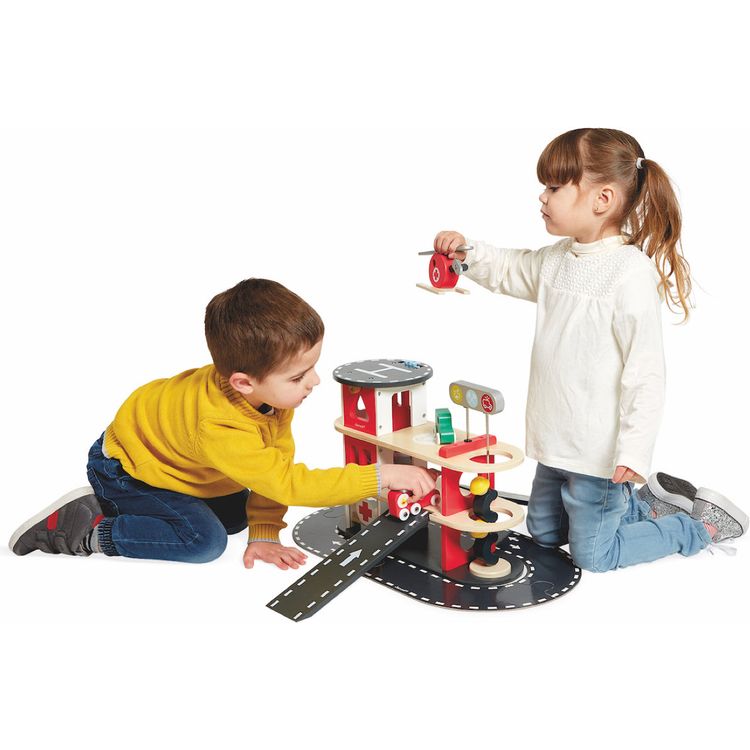 Alternative view of Wooden Fire Station Playset