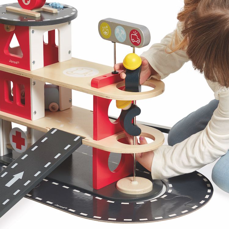 Wooden Fire Station Playset - Image 3